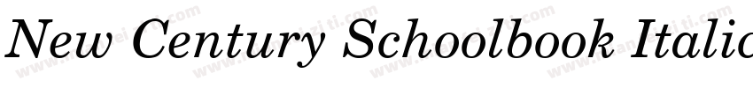 New Century Schoolbook Italic字体转换